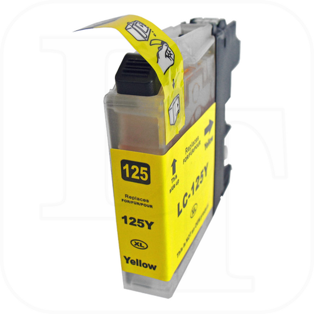 Brother LC-125Y kompatible Druckerpatrone mit Chip gelb