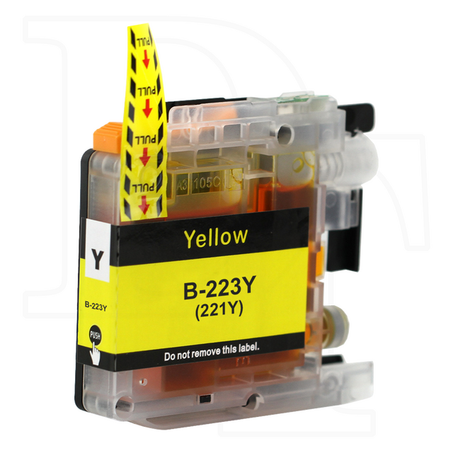 Brother LC-223Y kompatible Druckerpatrone gelb mit Chip