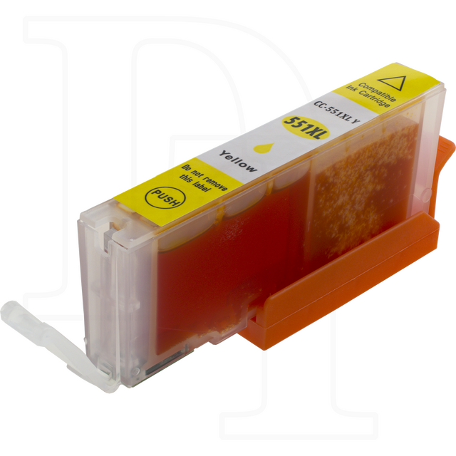 Druckerpatrone kompatibel zu CLI-551Y mit Chip gelb