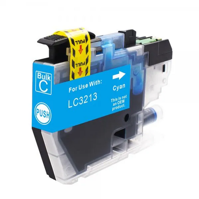 Brother LC-3213C kompatible Druckerpatrone cyan mit Chip