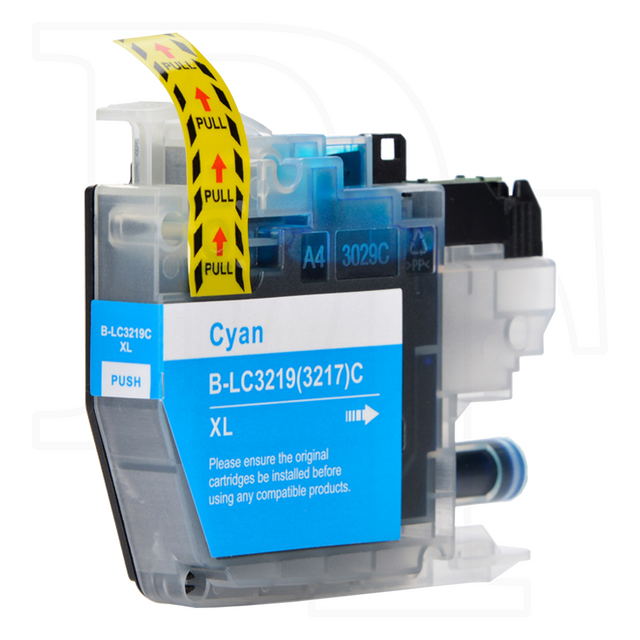 Brother LC-3219C kompatible Druckerpatrone cyan mit Chip