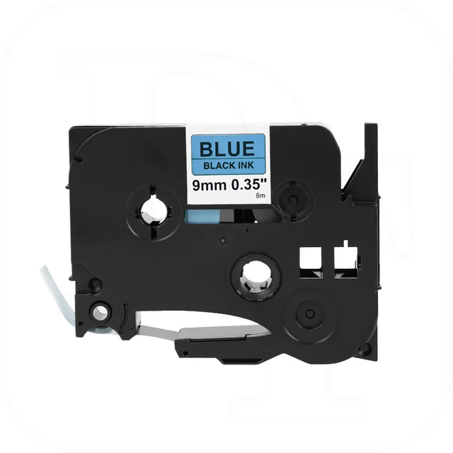 kompatibel Brother TZe-521 Schriftband 9mm schwarz auf blau