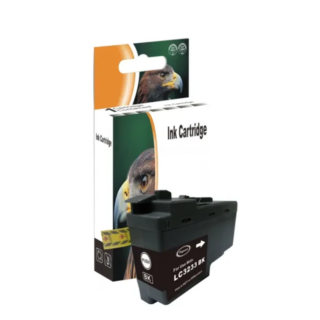 Brother LC-3233BK kompatible Druckerpatrone schwarz mit Chip