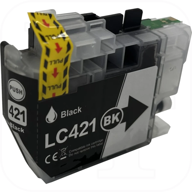 Brother LC-421XLBK kompatible Druckerpatrone schwarz mit Chip