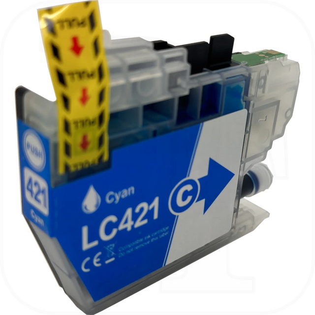 Brother LC-421XLC kompatible Druckerpatrone cyan mit Chip