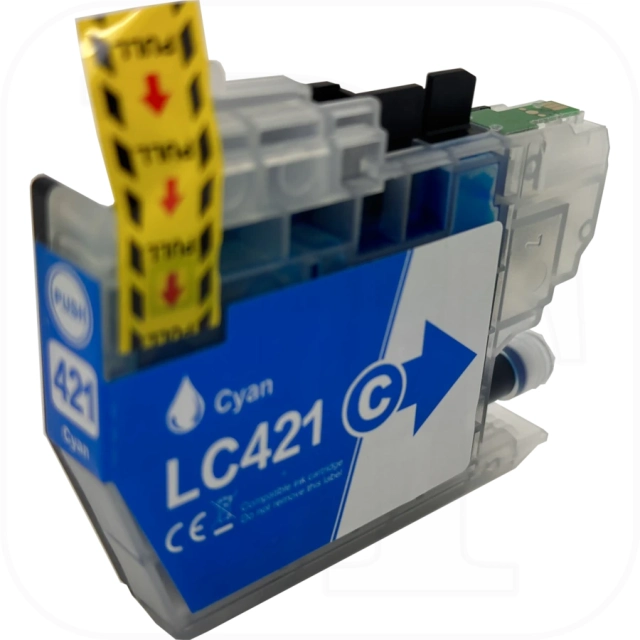 Brother LC-421XLC kompatible Druckerpatrone cyan mit Chip