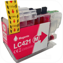 Brother LC-421XLM kompatible Druckerpatrone magenta mit Chip