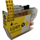 Brother LC-421XLY kompatible Druckerpatrone gelb mit Chip