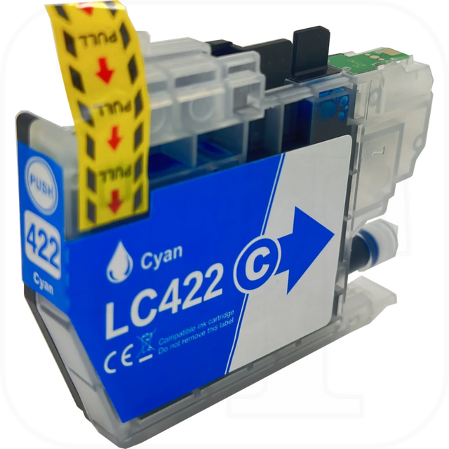 Brother LC-422XLC kompatible Druckerpatrone cyan mit Chip