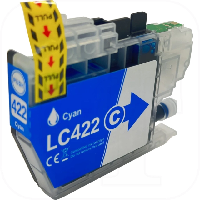Brother LC-422XLC kompatible Druckerpatrone cyan mit Chip
