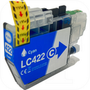 Brother LC-422XLC kompatible Druckerpatrone cyan mit Chip