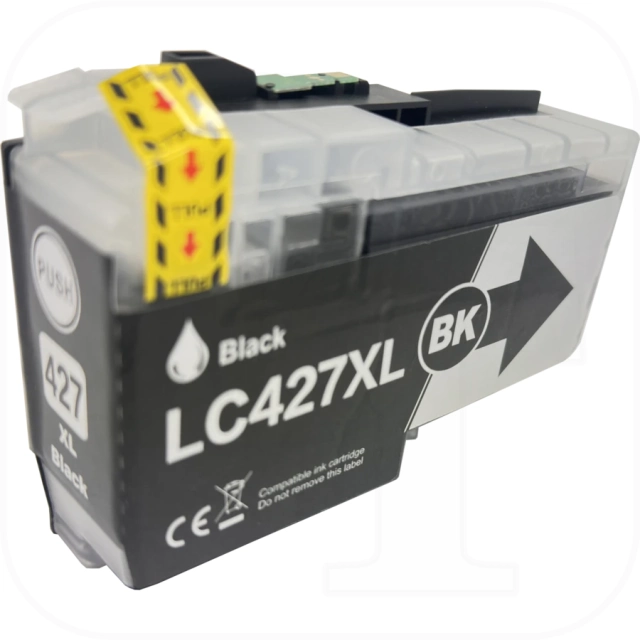 Brother LC-427XLBK kompatible Druckerpatrone schwarz mit Chip