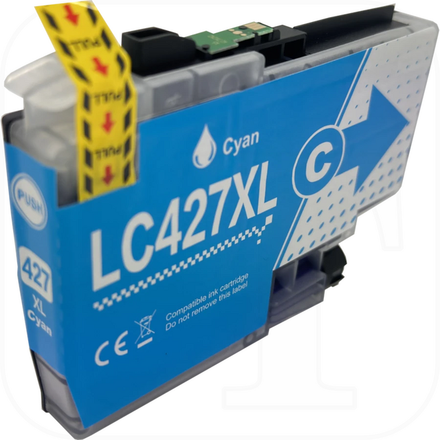 Brother LC-427XLC kompatible Druckerpatrone cyan mit Chip