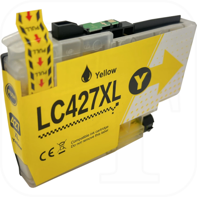 Brother LC-427XLY kompatible Druckerpatrone gelb mit Chip
