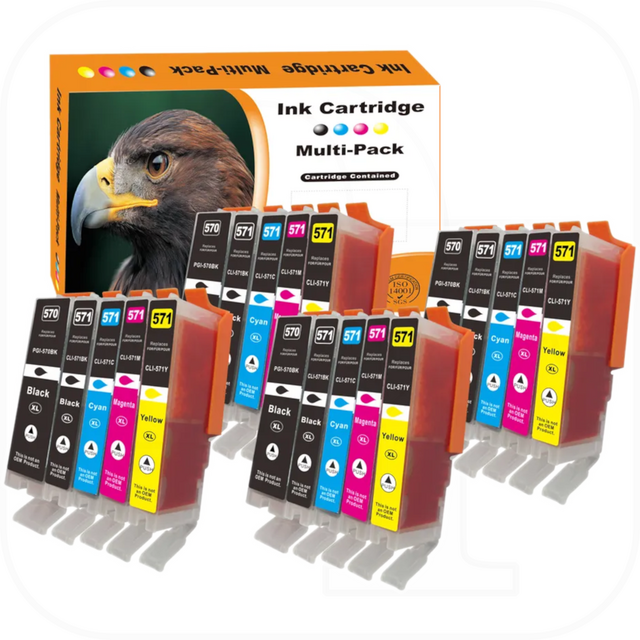 20 Druckerpatronen kompatibel zu Canon PGI570/CLI571