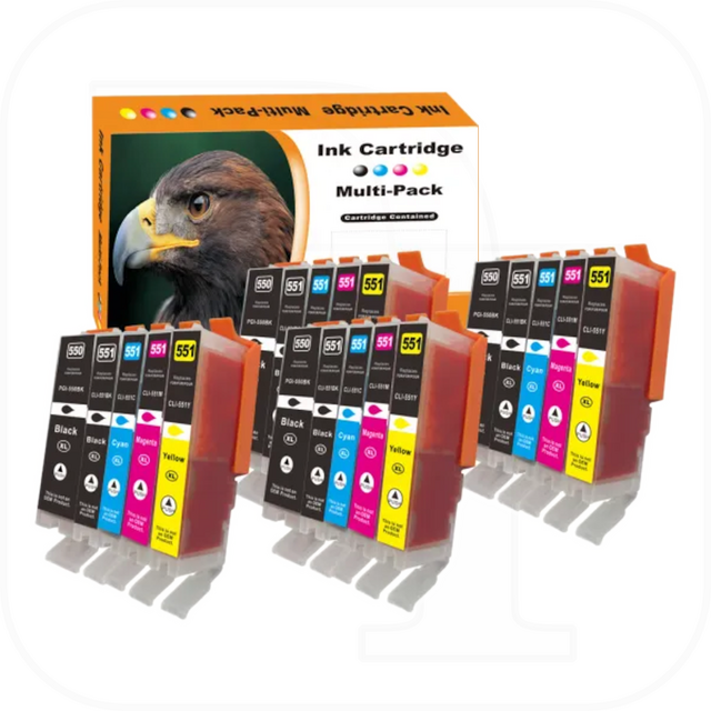 20 Druckerpatronen kompatibel zu Canon PGI550/CLI551