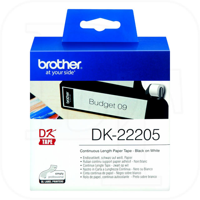 Brother DK-22205 Endlos-Etikett, Papier wei� 62mm