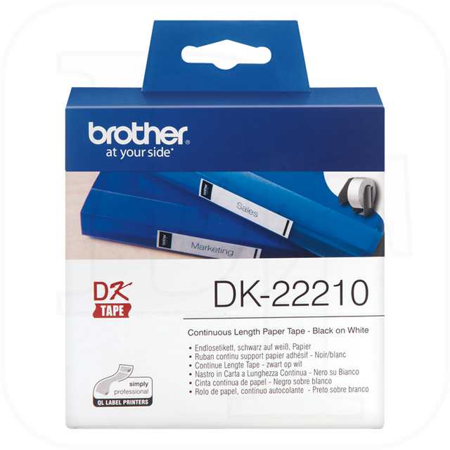 Brother DK-22210 Endlos-Etikett, Papier wei� 29mm