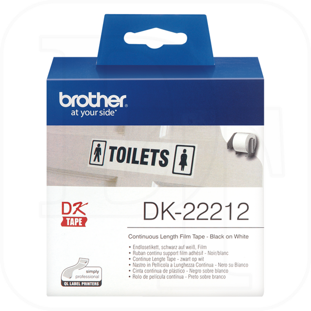 Brother DK-22212 Endlos-Etikett, Film wei� 62mm