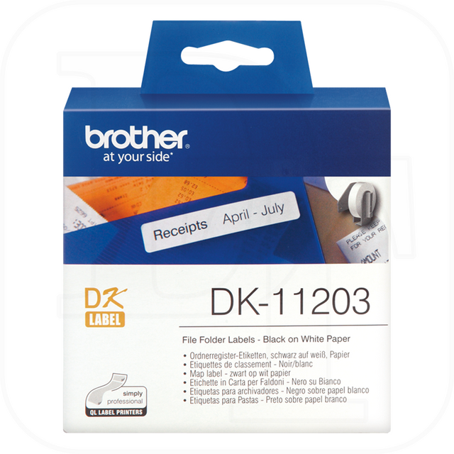 Brother DK-11203 Etikettenrolle, Papier wei� 17x87mm
