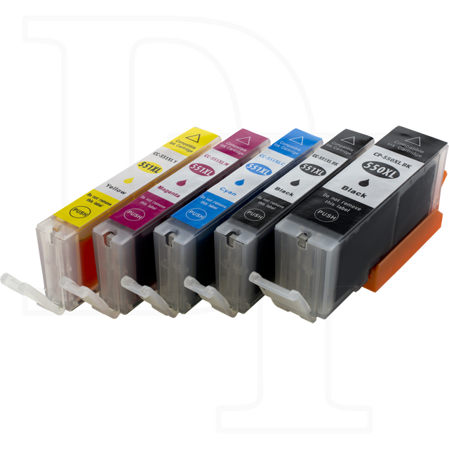 5 XL Druckerpatronen zu Canon PGI-550 CLI-551 kompatibel...