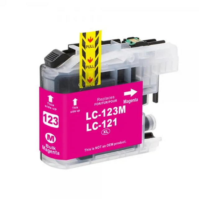 Brother LC-123M kompatible Druckerpatrone mit Chip magenta
