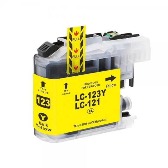 Brother LC-123Y kompatible Druckerpatrone mit Chip gelb