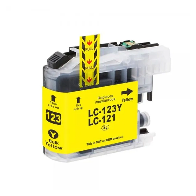 Brother LC-123Y kompatible Druckerpatrone mit Chip gelb