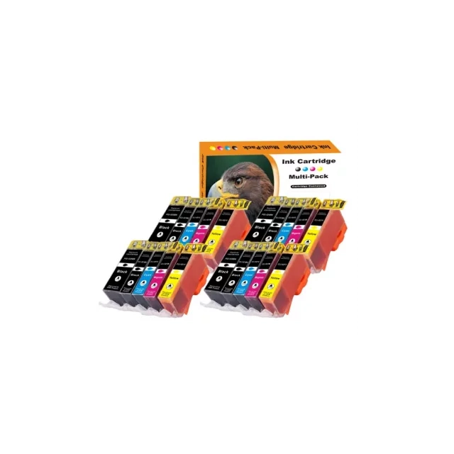 20 Druckerpatronen kompatibel zu Canon PGI520/CLI521